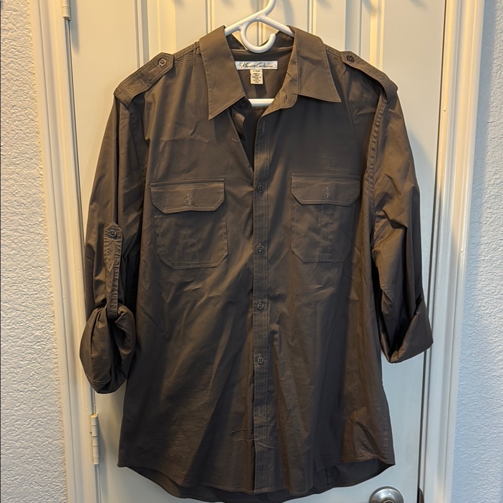 Kenneth Cole New York Brown Lightweight Shirt Jacket